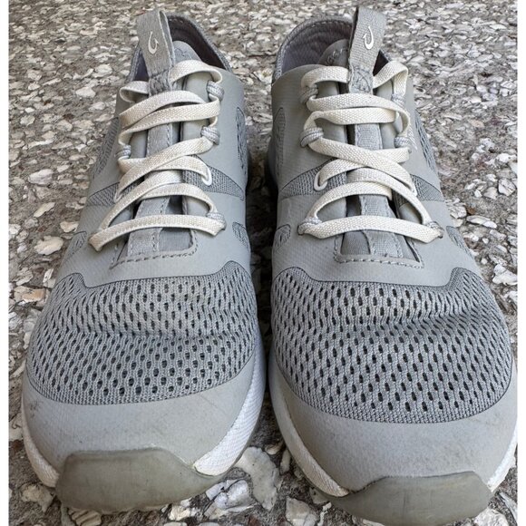 Olukai Huia Gray Mesh Sneakers Women’s 7.5 — Lightweight Everyday Comfort Shoe - Picture 6 of 7